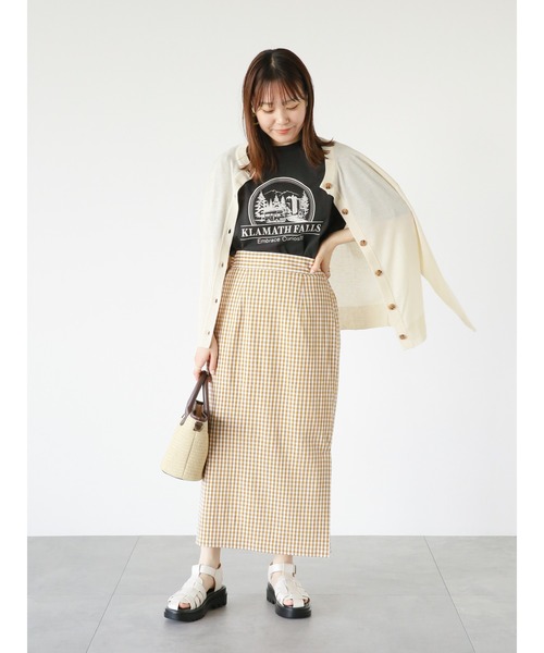 ehka sopo（エヘカソポ）の「風景プリントTシャツ（Tシャツ/カットソー・レディース・ブラック/キナリ/グリーン/ピンク・ﾌﾘ-）」の17枚目の写真