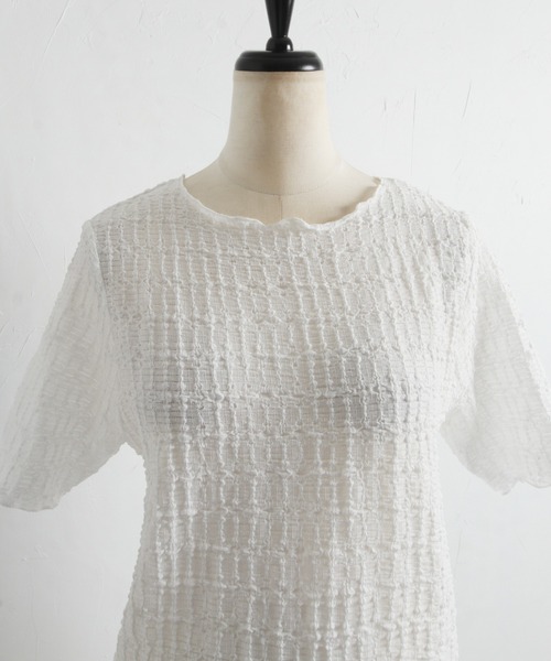 tocco closet(トッコ クローゼット)の「【ZOZO限定】カットジャガードメロートップス(Tシャツ/カットソー・レディース・オフホワイト/ブラック・M)」の17枚目の写真