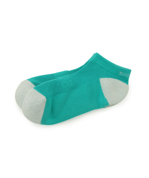 JUN&ROPE'(ジュンアンドロペ)の「【抗菌防臭】メッシュ柄ロゴショートソックス(ソックス/靴下・レディース・ホワイト/ブラック/イエロー/ライトグリーン・FREE)」の4枚目の写真