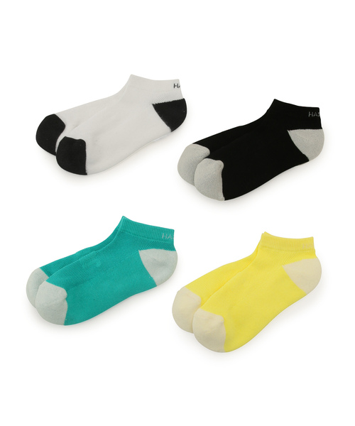 JUN&ROPE'(ジュンアンドロペ)の「【抗菌防臭】メッシュ柄ロゴショートソックス(ソックス/靴下・レディース・ホワイト/ブラック/イエロー/ライトグリーン・FREE)」の12枚目の写真