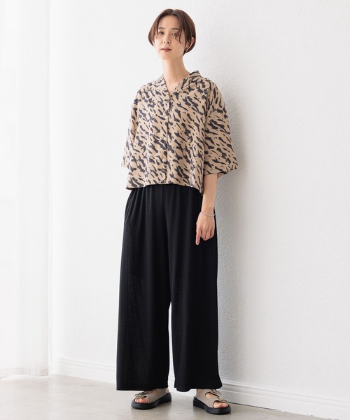 LEPSIM(レプシィム)の「開襟ショート柄5分袖シャツ 904675(シャツ/ブラウス・レディース・ベージュ/オレンジ/グリーン・FREE)」の20枚目の写真