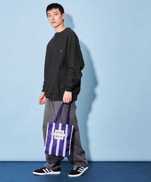CITEN（シテン）の「＜CITEN＞ヒュージ リバース スウェット シャツ（スウェット・メンズ・ライム/グレー/ブラック/ホワイト・M/S/L）」の9枚目の写真