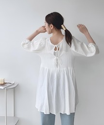 AS KNOW AS plus | 〇バックリボン ボリューム袖チュニック(チュニック)