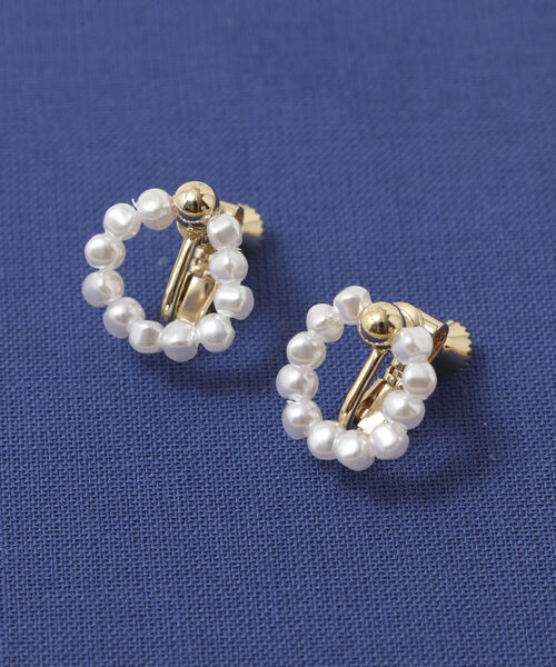 NOLLEY’S(ノーリーズ)の「ミニパールサークルイヤリング(イヤリング・レディース・オフホワイト・FREE)」の5枚目の写真