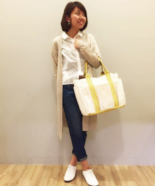 earth music&ecology（アースミュージックアンドエコロジー）の「ショートタックシャツ（シャツ/ブラウス・レディース・ブルー/ホワイト・FREE）」の11枚目の写真