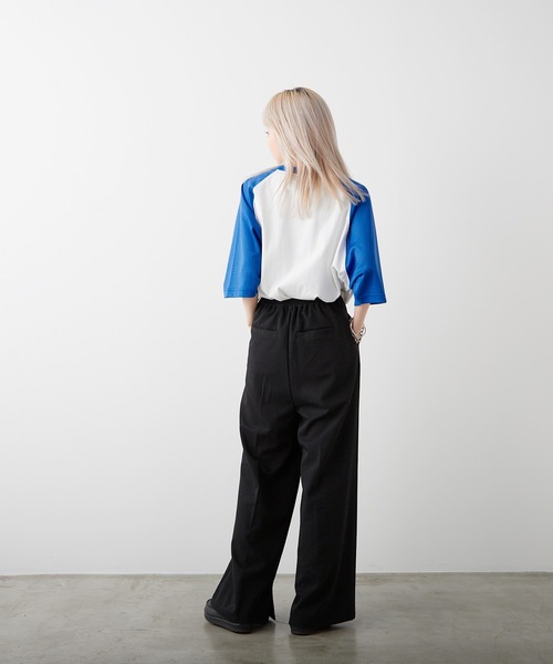 WHIMSIC(ウィムジック)の「【UNISEX】メッシュスリーブベースボールTシャツ(Tシャツ/カットソー・メンズ・ホワイト系その他/グレー/ホワイト系その他2・FREE)」の7枚目の写真