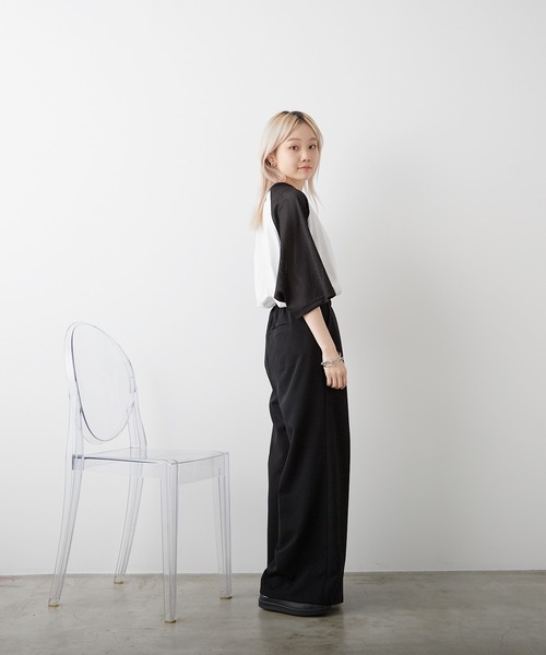 WHIMSIC(ウィムジック)の「【UNISEX】メッシュスリーブベースボールTシャツ(Tシャツ/カットソー・メンズ・ホワイト系その他/グレー/ホワイト系その他2・FREE)」の18枚目の写真