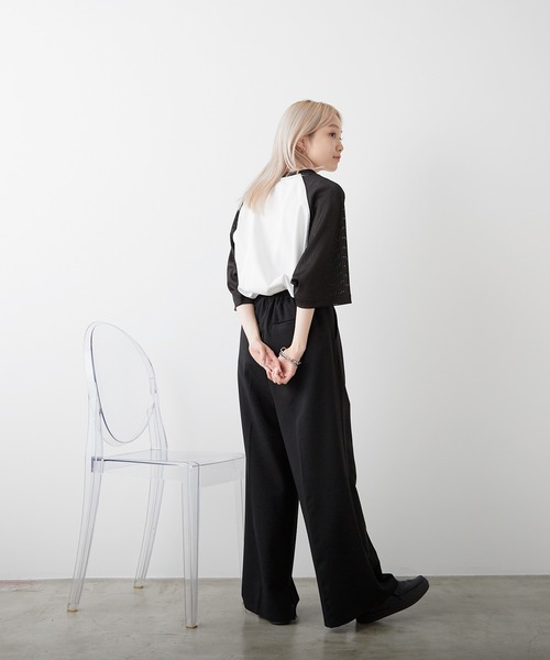 WHIMSIC(ウィムジック)の「【UNISEX】メッシュスリーブベースボールTシャツ(Tシャツ/カットソー・メンズ・ホワイト系その他/グレー/ホワイト系その他2・FREE)」の19枚目の写真