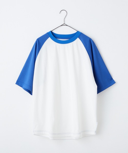 WHIMSIC(ウィムジック)の「【UNISEX】メッシュスリーブベースボールTシャツ(Tシャツ/カットソー・メンズ・ホワイト系その他/グレー/ホワイト系その他2・FREE)」の12枚目の写真