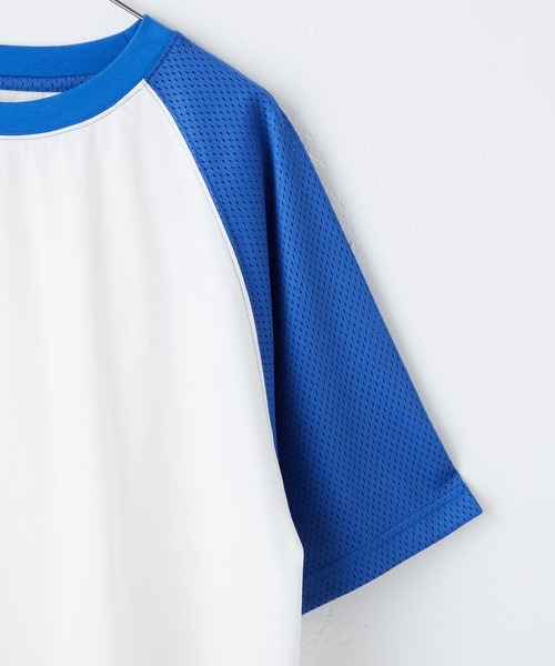 WHIMSIC(ウィムジック)の「【UNISEX】メッシュスリーブベースボールTシャツ(Tシャツ/カットソー・メンズ・ホワイト系その他/グレー/ホワイト系その他2・FREE)」の14枚目の写真