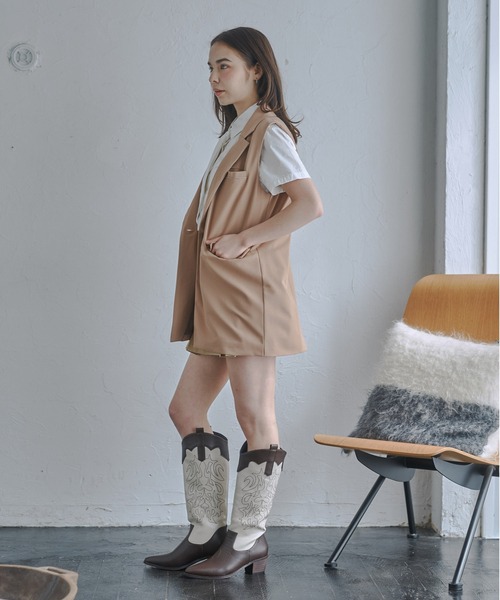 Ado×HARA シシュウネクタイショートシャツ 受注発注品 Ado×HARA シシュウネクタイショートシャツ 受注発注品