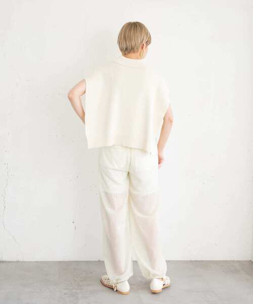 KBF（ケイビーエフ）の「シアードロストヘムパンツ（その他パンツ・レディース・アイボリー/レッド系その他・ONE）」の9枚目の写真