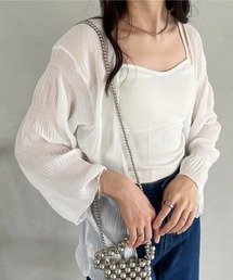 ワッシャーミニプリーツシアーボレロ