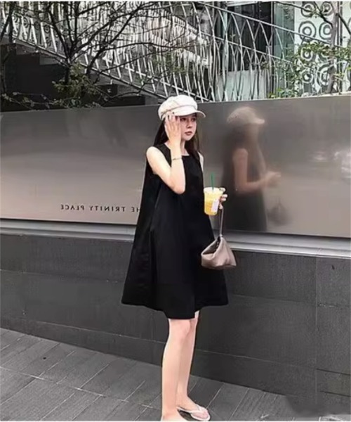 Ritzy(リッツィー)の「ノースリーブ オールインワン ワンピース(サロペット/オーバーオール・レディース・ベージュ/ブラック・M/L)」の10枚目の写真