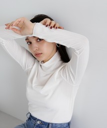 NATURAL BEAUTY BASIC | ◇ハイネックシアーカットソー(Tシャツ/カットソー)