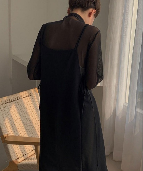 i-dare（アイディア）の「【i-dare】シースルー シアーハイネック タートル トップス（Tシャツ/カットソー・レディース・イエロー/グリーン/ピンク/ホワイト/ブラック/ブルー・FREE）」の14枚目の写真