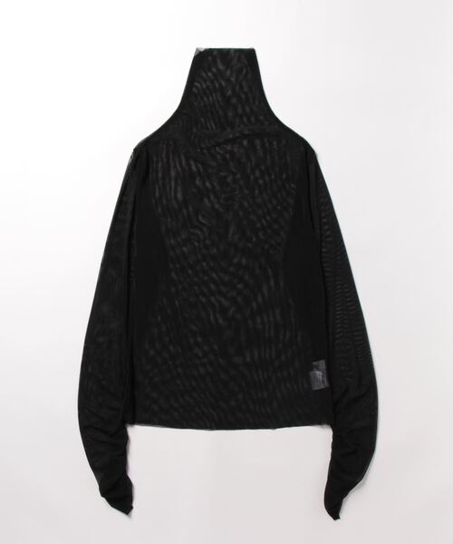 i-dare（アイディア）の「【i-dare】シースルー シアーハイネック タートル トップス（Tシャツ/カットソー・レディース・イエロー/グリーン/ピンク/ホワイト/ブラック/ブルー・FREE）」の12枚目の写真