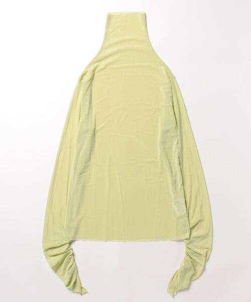 i-dare（アイディア）の「【i-dare】シースルー シアーハイネック タートル トップス（Tシャツ/カットソー・レディース・イエロー/グリーン/ピンク/ホワイト/ブラック/ブルー・FREE）」の8枚目の写真