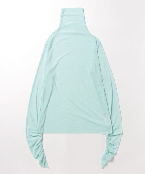 i-dare（アイディア）の「【i-dare】シースルー シアーハイネック タートル トップス（Tシャツ/カットソー・レディース・イエロー/グリーン/ピンク/ホワイト/ブラック/ブルー・FREE）」の15枚目の写真