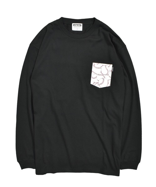 DOUBLE STEAL(ダブルスティール)の「パターンポケット 長袖Tシャツ(Tシャツ/カットソー・メンズ・ブラック/ホワイト/ホワイト系その他/ブラック系その他・LARGE/X-LARGE/MEDIUM)」の4枚目の写真