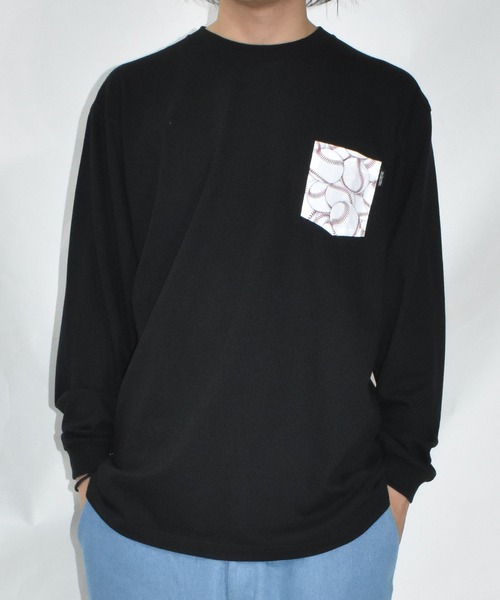 DOUBLE STEAL(ダブルスティール)の「パターンポケット 長袖Tシャツ(Tシャツ/カットソー・メンズ・ブラック/ホワイト/ホワイト系その他/ブラック系その他・LARGE/X-LARGE/MEDIUM)」の17枚目の写真