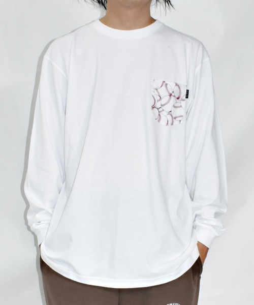 DOUBLE STEAL(ダブルスティール)の「パターンポケット 長袖Tシャツ(Tシャツ/カットソー・メンズ・ブラック/ホワイト/ホワイト系その他/ブラック系その他・LARGE/X-LARGE/MEDIUM)」の21枚目の写真