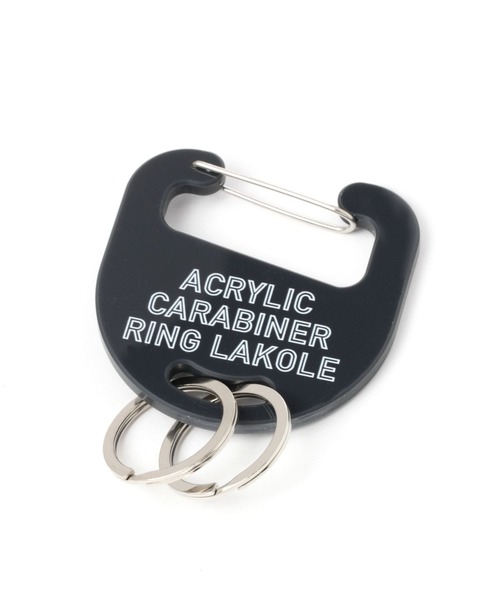 LAKOLE（ラコレ）の「アクリルカラビナキーリング / 971570（キーケース/キーアクセサリー・レディース・チャコール/アイボリー・FREE）」の2枚目の写真