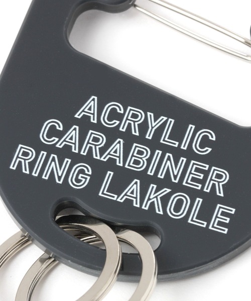 LAKOLE（ラコレ）の「アクリルカラビナキーリング / 971570（キーケース/キーアクセサリー・レディース・チャコール/アイボリー・FREE）」の6枚目の写真
