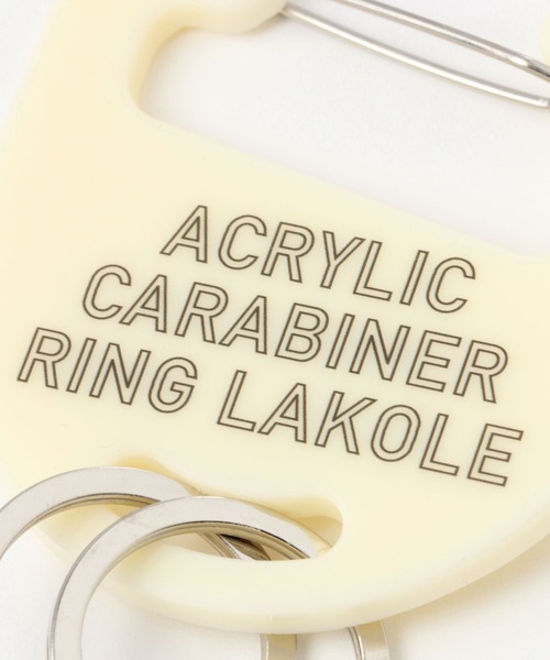 LAKOLE（ラコレ）の「アクリルカラビナキーリング / 971570（キーケース/キーアクセサリー・レディース・チャコール/アイボリー・FREE）」の7枚目の写真