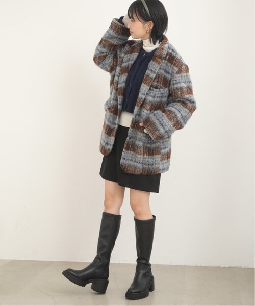 RAY CASSIN(レイカズン)の「ポンチスウェードハーフパンツ(その他パンツ・レディース・ブラック/キナリ・FREE)」の5枚目の写真
