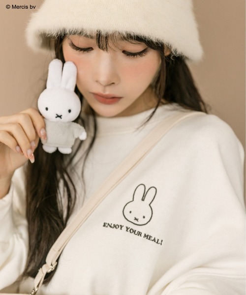 Miffy（ ミッフィー）の「miffyチャーム付きトートバッグ　1032180030（トートバッグ・レディース・ライトグレー/ブラウン・FREE）」の6枚目の写真