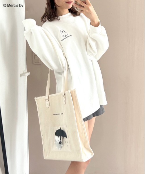 Miffy（ ミッフィー）の「miffyチャーム付きトートバッグ　1032180030（トートバッグ・レディース・ライトグレー/ブラウン・FREE）」の10枚目の写真