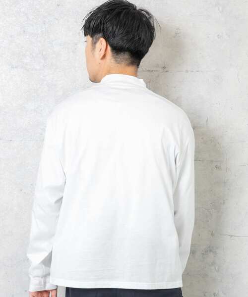URBAN RESEARCH ROSSO MEN(アーバンリサーチロッソメン)の「『XLサイズあり』JAPAN FABRICロングスリーブモックTシャツ(Tシャツ/カットソー・メンズ・シルバー/ベージュ系その他/ブラック/ホワイト・MEDIUM/X-LARGE/LARGE)」の9枚目の写真