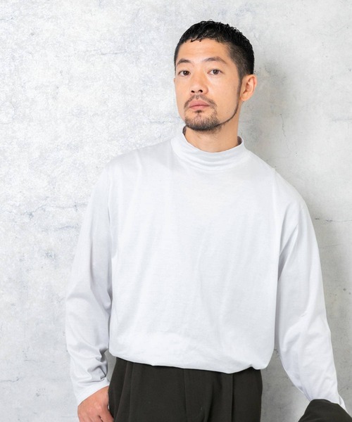 URBAN RESEARCH ROSSO MEN(アーバンリサーチロッソメン)の「『XLサイズあり』JAPAN FABRICロングスリーブモックTシャツ(Tシャツ/カットソー・メンズ・シルバー/ベージュ系その他/ブラック/ホワイト・MEDIUM/X-LARGE/LARGE)」の16枚目の写真