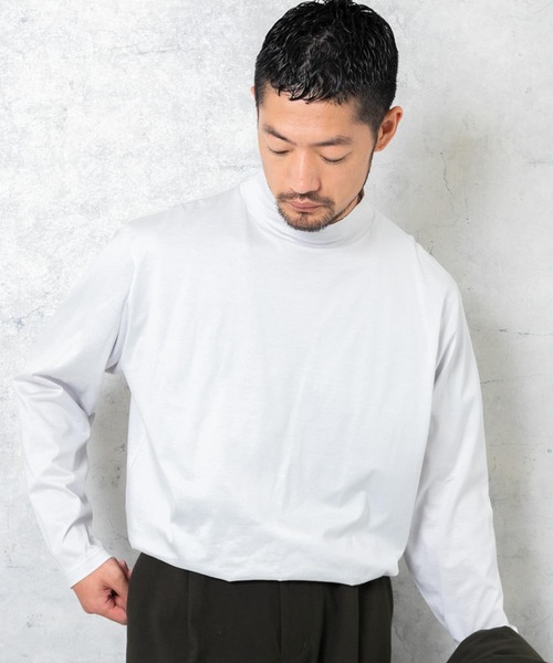 URBAN RESEARCH ROSSO MEN(アーバンリサーチロッソメン)の「『XLサイズあり』JAPAN FABRICロングスリーブモックTシャツ(Tシャツ/カットソー・メンズ・シルバー/ベージュ系その他/ブラック/ホワイト・MEDIUM/X-LARGE/LARGE)」の19枚目の写真
