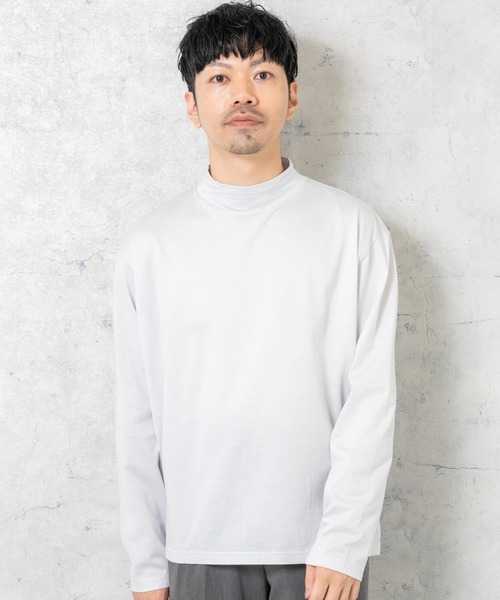URBAN RESEARCH ROSSO MEN(アーバンリサーチロッソメン)の「『XLサイズあり』JAPAN FABRICロングスリーブモックTシャツ(Tシャツ/カットソー・メンズ・シルバー/ベージュ系その他/ブラック/ホワイト・MEDIUM/X-LARGE/LARGE)」の22枚目の写真