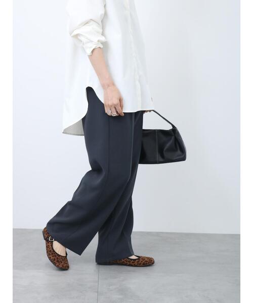 Samansa Mos2 blue（サマンサモスモスブルー）の「サイドベルトハイウエストパンツ（その他パンツ・レディース・ブラウン/グリーン/チャコールグレー・F）」の7枚目の写真