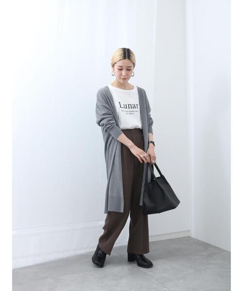 Samansa Mos2 blue（サマンサモスモスブルー）の「サイドベルトハイウエストパンツ（その他パンツ・レディース・ブラウン/グリーン/チャコールグレー・F）」の8枚目の写真