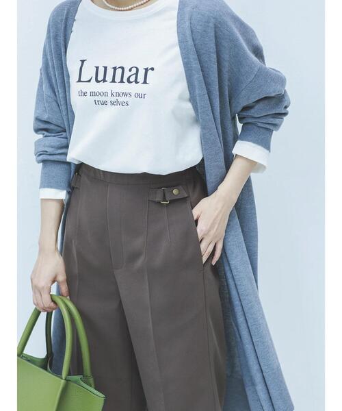 Samansa Mos2 blue（サマンサモスモスブルー）の「サイドベルトハイウエストパンツ（その他パンツ・レディース・ブラウン/グリーン/チャコールグレー・F）」の15枚目の写真