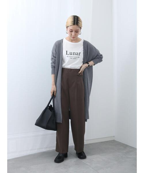 Samansa Mos2 blue（サマンサモスモスブルー）の「サイドベルトハイウエストパンツ（その他パンツ・レディース・ブラウン/グリーン/チャコールグレー・F）」の16枚目の写真