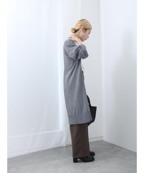 Samansa Mos2 blue（サマンサモスモスブルー）の「サイドベルトハイウエストパンツ（その他パンツ・レディース・ブラウン/グリーン/チャコールグレー・F）」の19枚目の写真