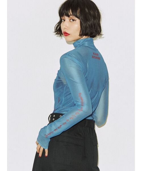 jouetie(ジュエティ)の「tattooシアートップス(Tシャツ/カットソー・レディース・ブラック/ベージュ/ブルー・MEDIUM)」の22枚目の写真