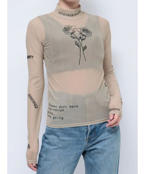 jouetie(ジュエティ)の「tattooシアートップス(Tシャツ/カットソー・レディース・ブラック/ベージュ/ブルー・MEDIUM)」の20枚目の写真