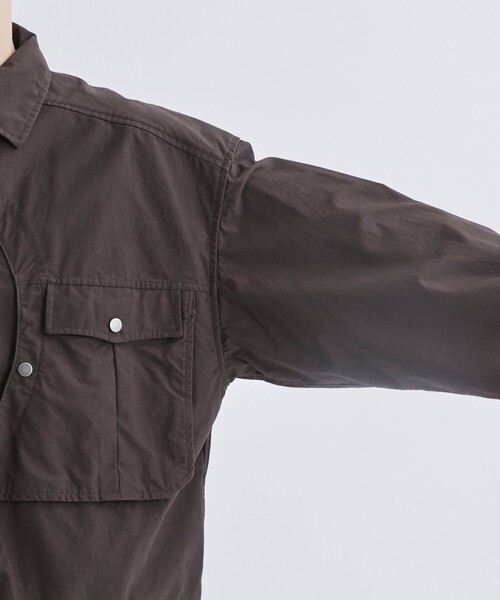 SASQUATCHfabrix.（サスクワァッチファブリックス）の「【Sasquatchfabrix./ サスクワッチファブリックス】HALF MOON PK CROPPED SHIRT（ブルゾン・メンズ・マスタード/ブラック・MEDIUM/LARGE）」の9枚目の写真