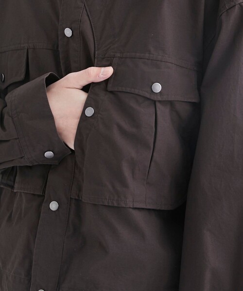 SASQUATCHfabrix.（サスクワァッチファブリックス）の「【Sasquatchfabrix./ サスクワッチファブリックス】HALF MOON PK CROPPED SHIRT（ブルゾン・メンズ・マスタード/ブラック・MEDIUM/LARGE）」の10枚目の写真