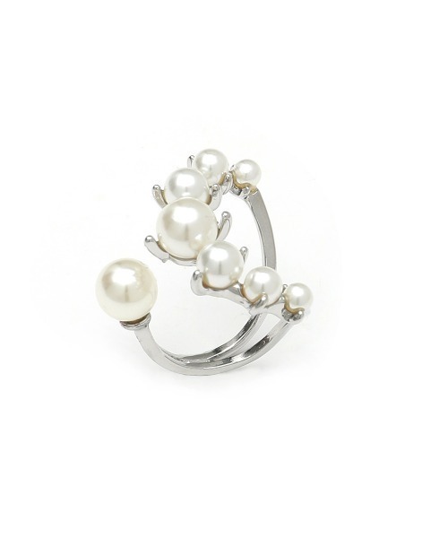 crafty(クラフティー)の「パールデコレーションリング(リング・レディース・シルバー・FREE)」の2枚目の写真