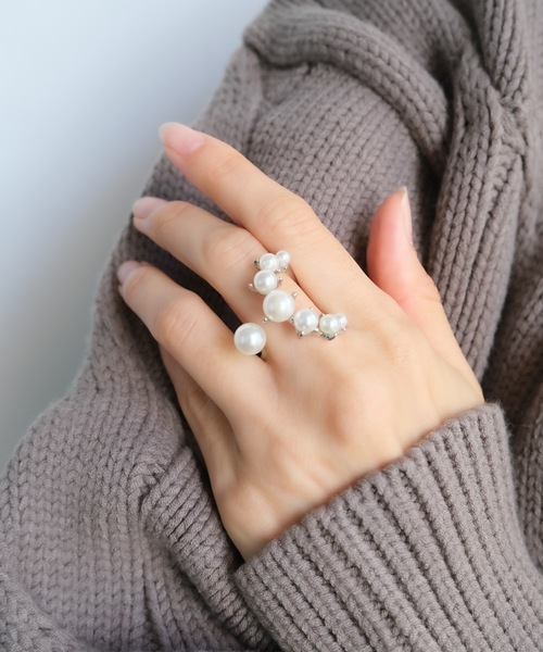 crafty(クラフティー)の「パールデコレーションリング(リング・レディース・シルバー・FREE)」の9枚目の写真