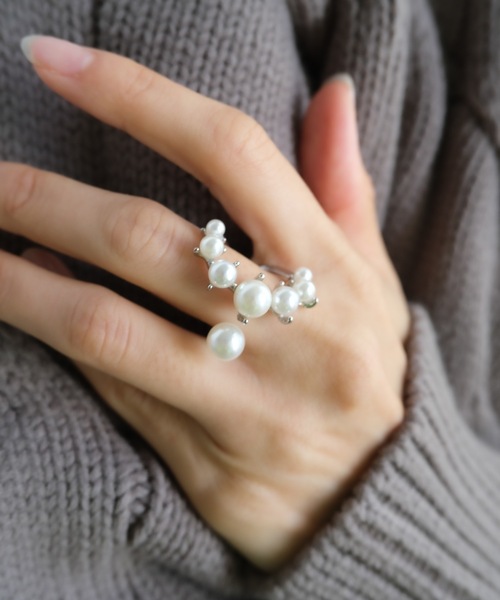 crafty(クラフティー)の「パールデコレーションリング(リング・レディース・シルバー・FREE)」の6枚目の写真