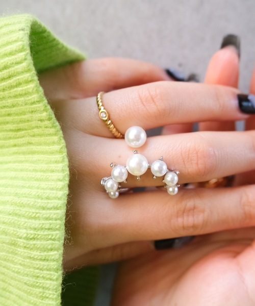 crafty(クラフティー)の「パールデコレーションリング(リング・レディース・シルバー・FREE)」の19枚目の写真