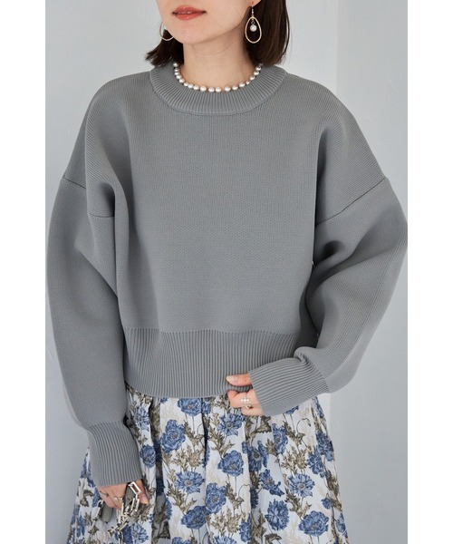 &. NOSTALGIA（アンドドットノスタルジア）の「【ZOZO限定】パールネックダイバーニットプルオーバー（ニット/セーター・レディース・ネイビー/アイボリー/グレー/ブラック・FREE）」の21枚目の写真